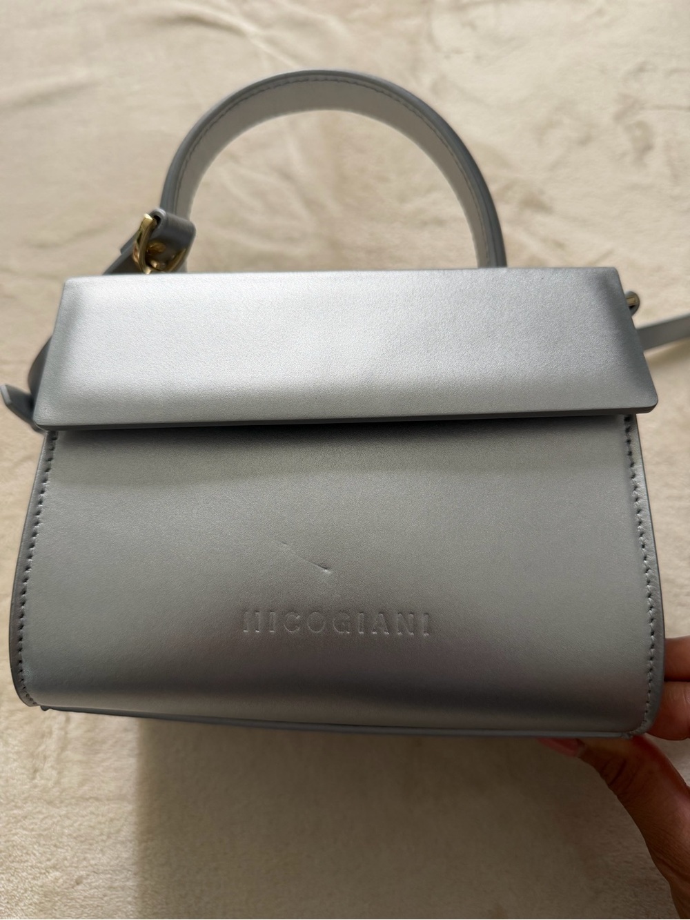 Nicogiani Made In Italy Silver Crossbody Bag